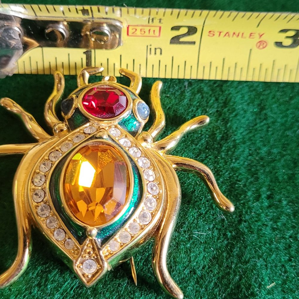 Large Vtg Kenneth J Lane Spider Brooch - image 3